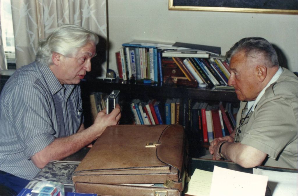 Con Teddy Kollek, intendente de Jerusalem Con Teddy Kollek, intendente de Jerusalem