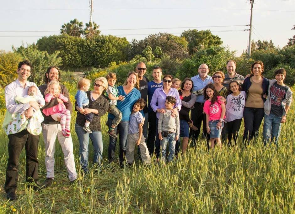 La familia entera, Arie y Eva con sus hijos y nietos La familia entera, Arie y Eva con sus hijos y nietos