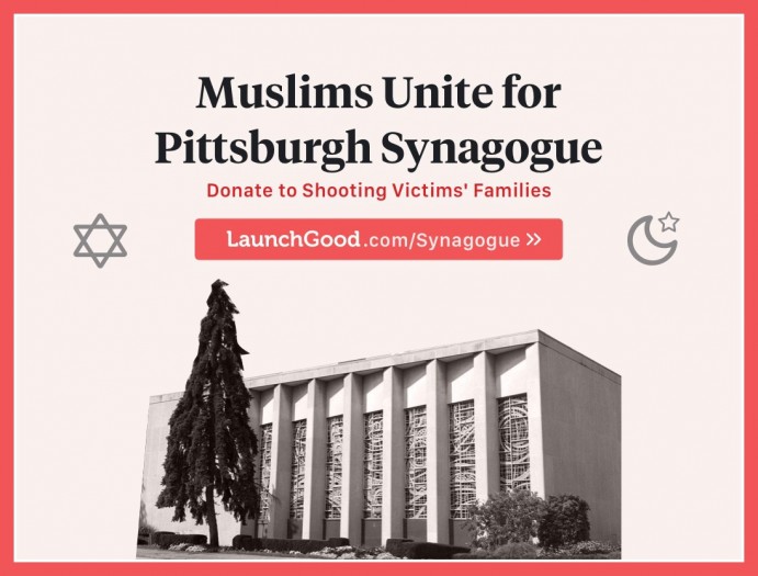 Anuncio de la campaña de recaudación musulmana por las víctimas del atentado en la sinagoga de Pittsburgh Anuncio de la campaña de recaudación musulmana por las víctimas del atentado en la sinagoga de Pittsburgh