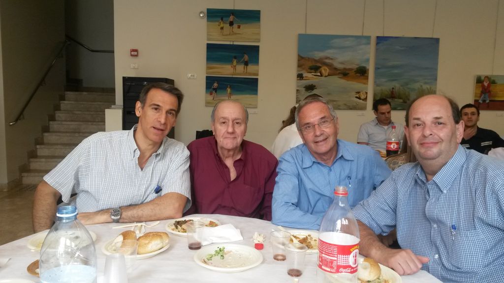 Mauricio Oberlander, Gerardo Stuczynski, Mairo Leib Presidente de la OLEI en Israel y Miguel Kurlender