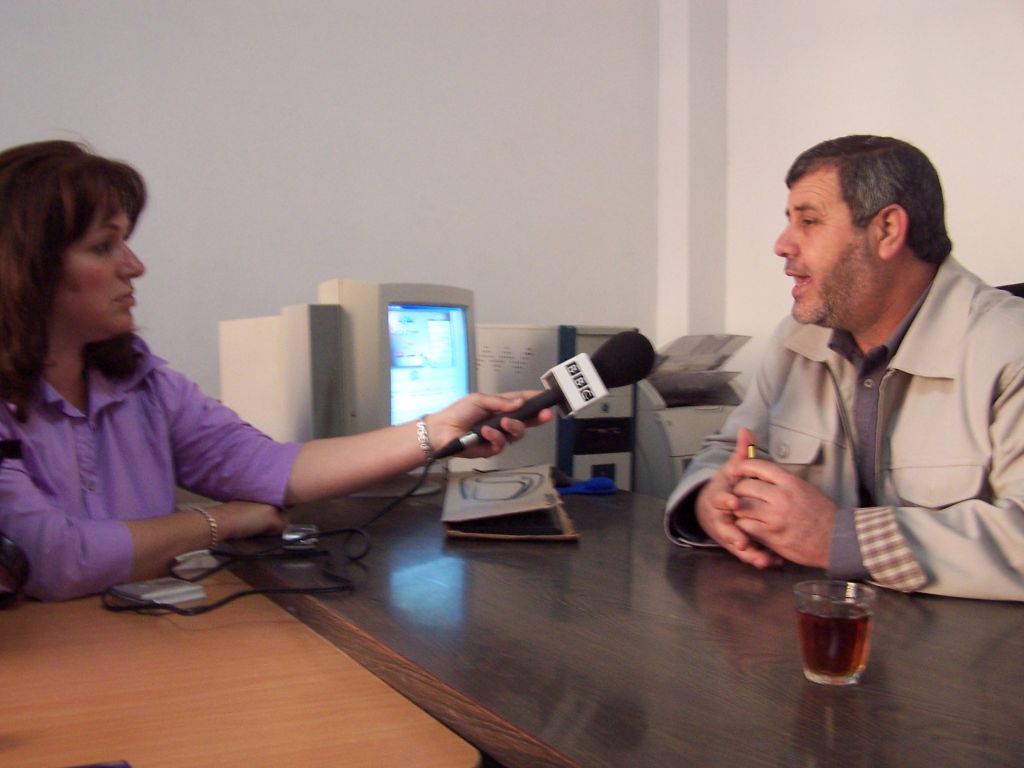 Con Khaled el-Batsh de Jihad Islámico, Gaza, 2005