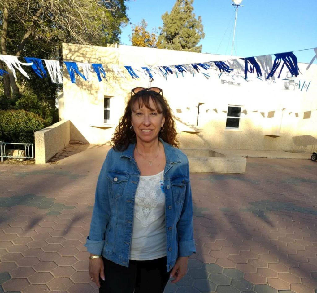 Janet Swierzenski en la explanada del acto de Iom Hazikaron