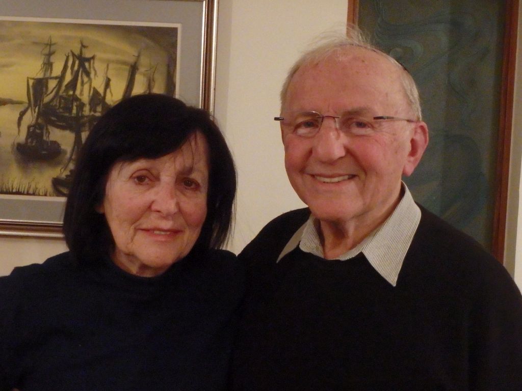 Marta Wise y su esposo en Jerusalem