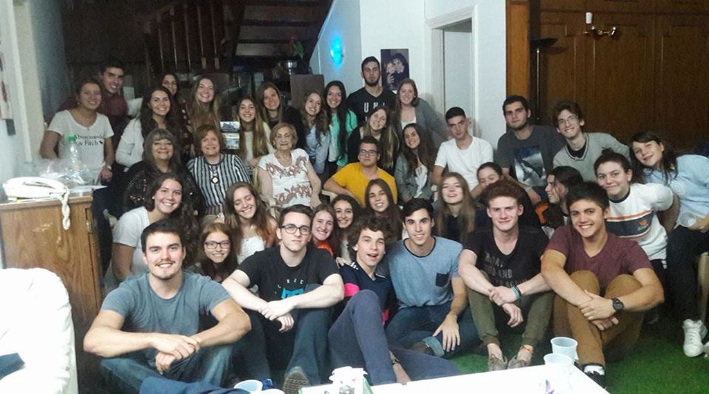 Con jóvenes de Betar, en una actividad de 