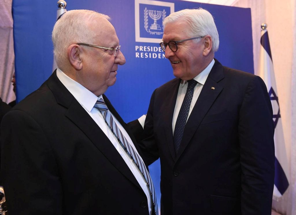 Steinmeir con el Presidente de Israel Reuven Rivlin