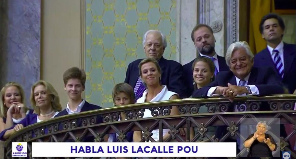 El palco familiar. (Foto: Captura de pantalla Teledoce)