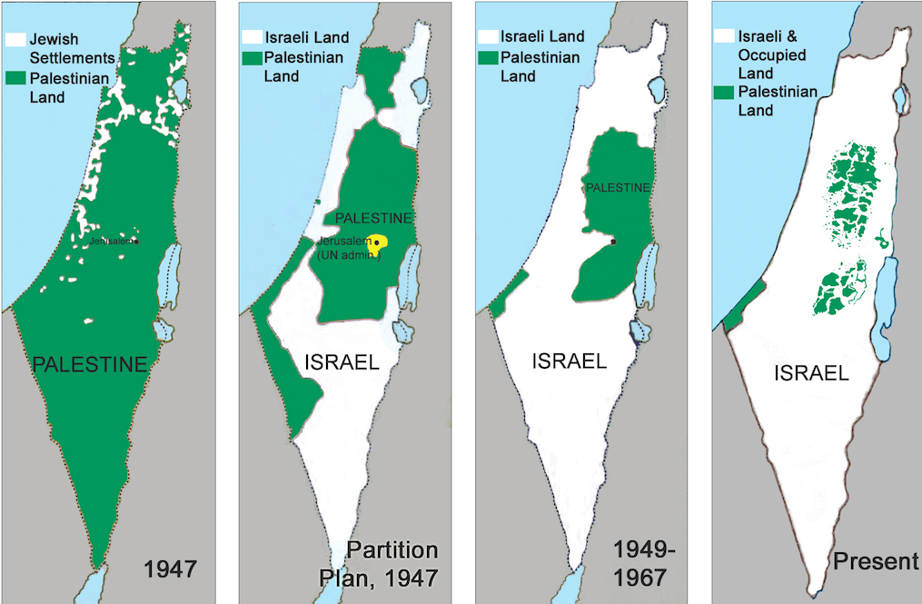 Los mapas palestinos que deforman la historia