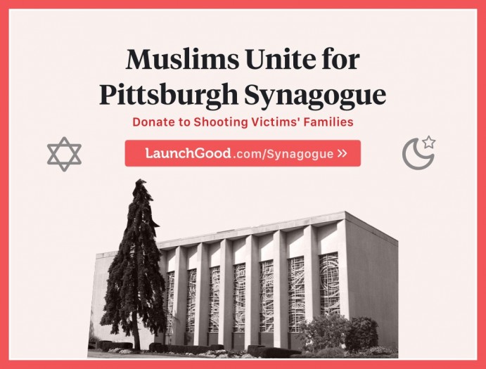Anuncio de la campaña de recaudación musulmana por las víctimas del atentado en la sinagoga de Pittsburgh