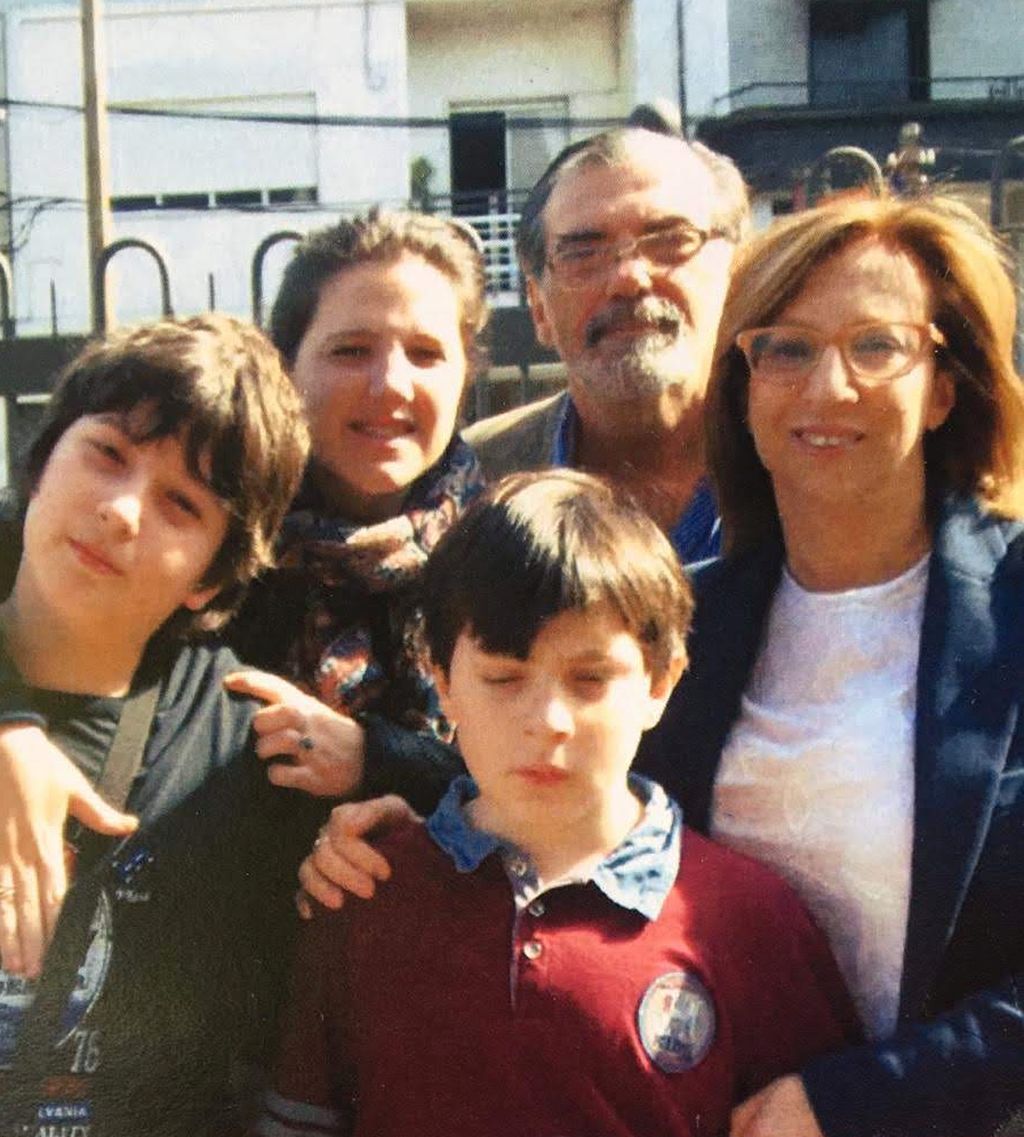 Mónica Bottero y su familia
