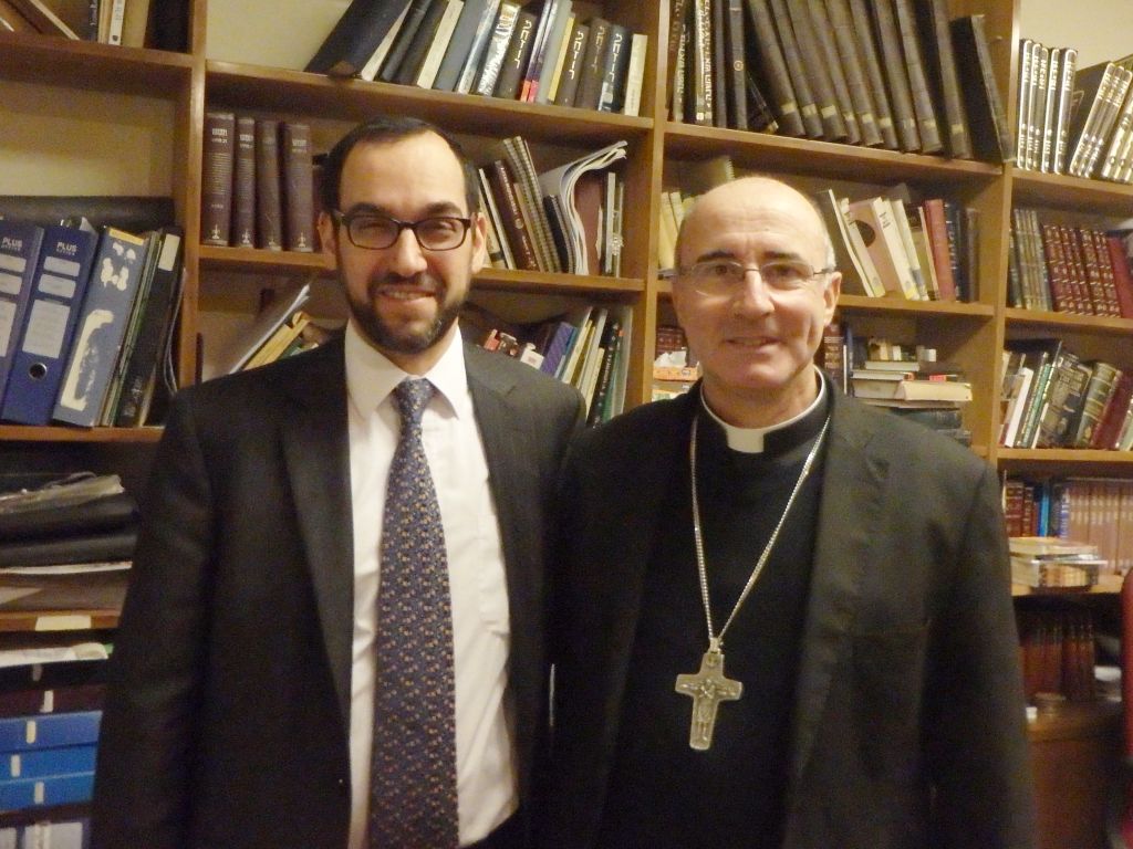 Cardenal Daniel Sturla y Rabino Ben Tzion Spitz