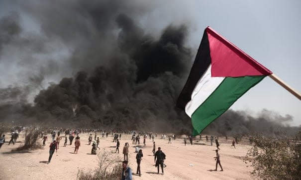 tumultos multitudinarios palestinos en la frontera Israel Gaza tumultos multitudinarios palestinos en la frontera Israel Gaza