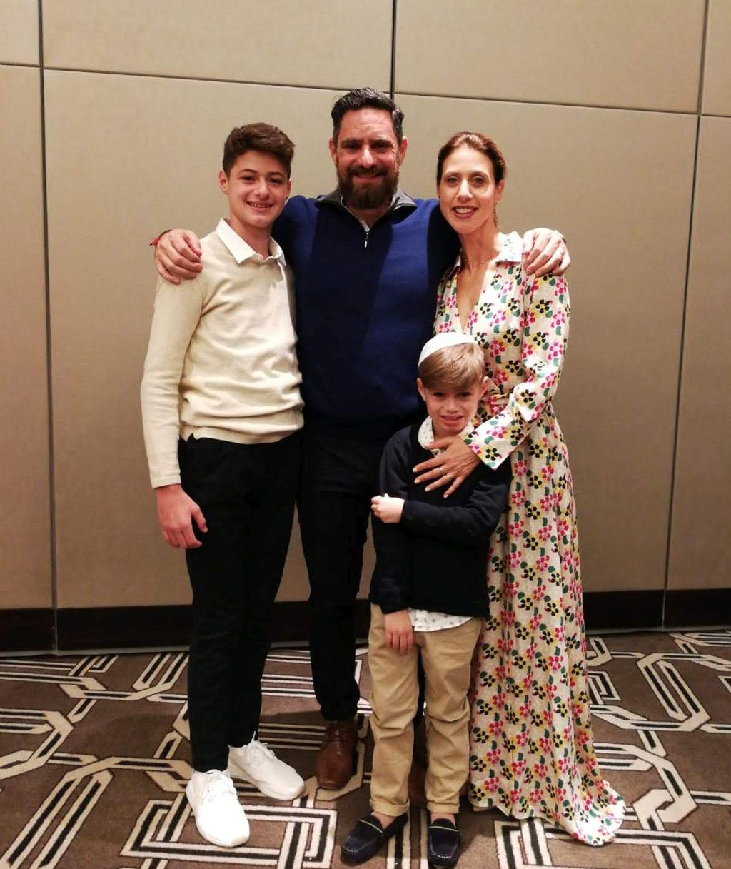 Alejandro y Tali Rubin con sus dos hijos Lior y Ariel