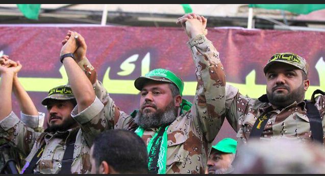 Terroristas del Jihad Islámico de Gaza. A la derecha, Bahar Abu al-Atta Terroristas del Jihad Islámico de Gaza. A la derecha, Bahar Abu al-Atta