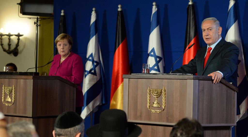 Angela Merkel y Biniamin Netanyahu en Jerusalem (Foto:Haim Zach GPO)