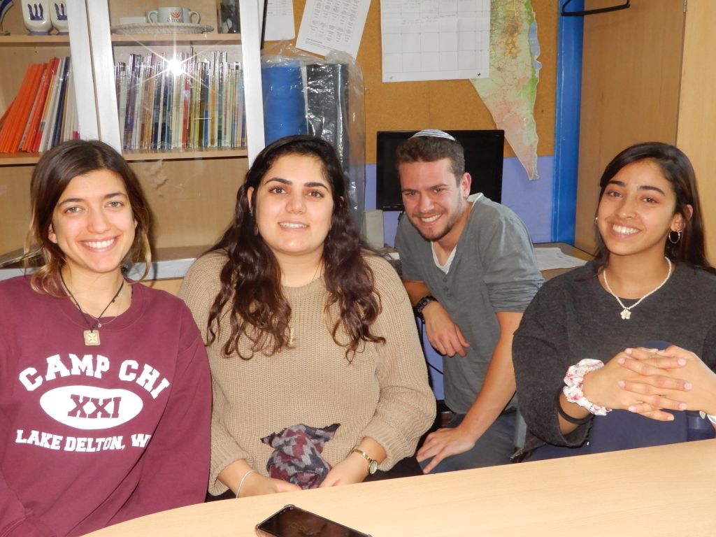 Dania, Tehila, Itamar y Yuval, en la entrevista Dania, Tehila, Itamar y Yuval, en la entrevista