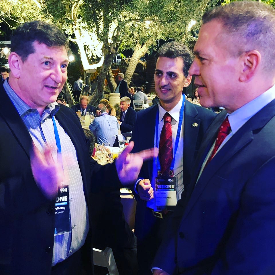 Ariel Gelblung con el Ministro israelí de Asuntos Estratégicos  Gilad Erdan