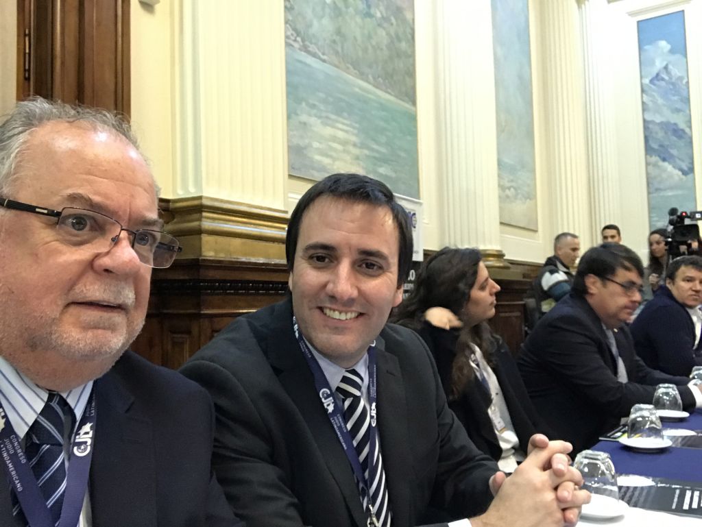 Jaime Trobo (PN) y Conrado Rodríguez (PC) en la reunión de parlamentarios latinoamericanos en recuerdo del atentado