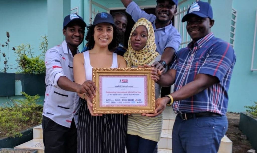 Voluntarios de IsraAID distinguidos el año pasado en Sierra Leone