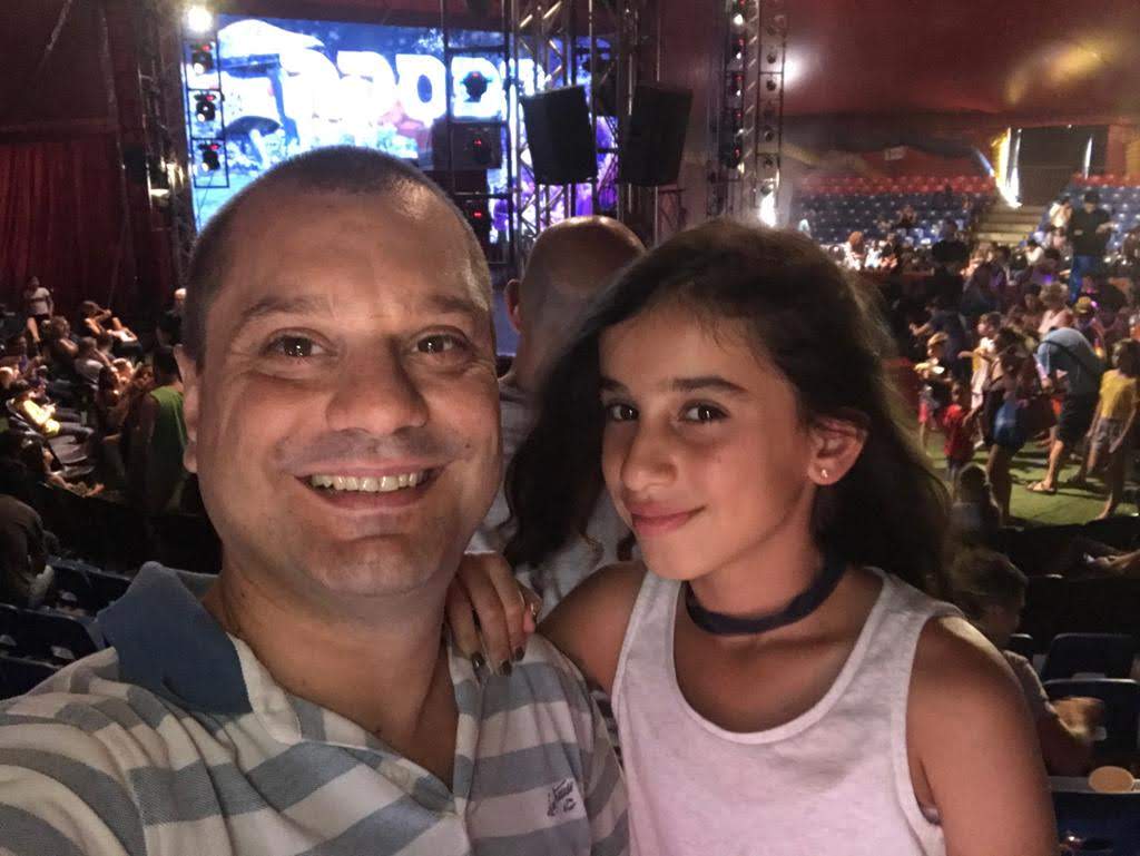 Con Shelly, su hija menor Con Shelly, su hija menor