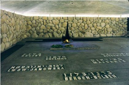 La sala de Izkor en Yad Vashem La sala de Izkor en Yad Vashem