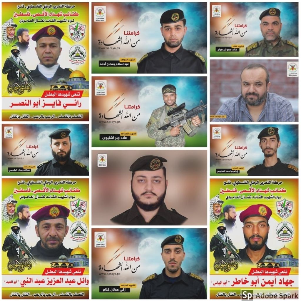Algunos de los terroristas identificados