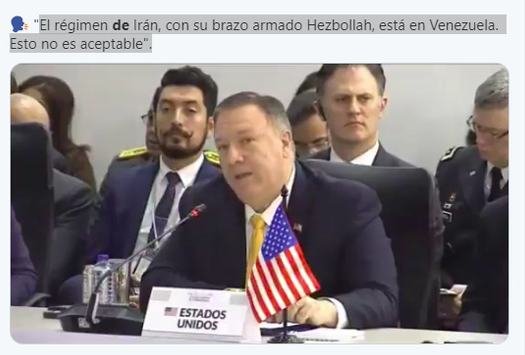 Pompeo en la conferencia Pompeo en la conferencia
