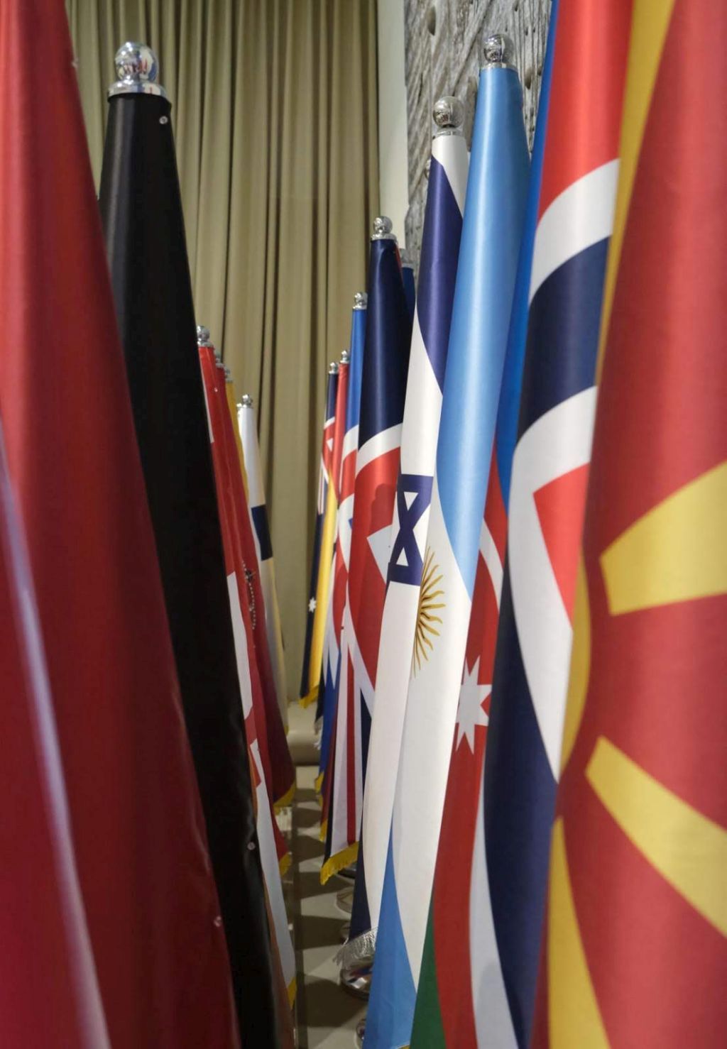 La bandera argentina junto a la israelí, ya está pronta en Beit HaNasí (Foto:GPO)