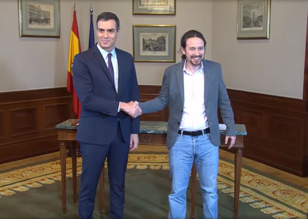 Pedro Sánchez y Pablo Iglesias (Foto: Wikimedia Commons)