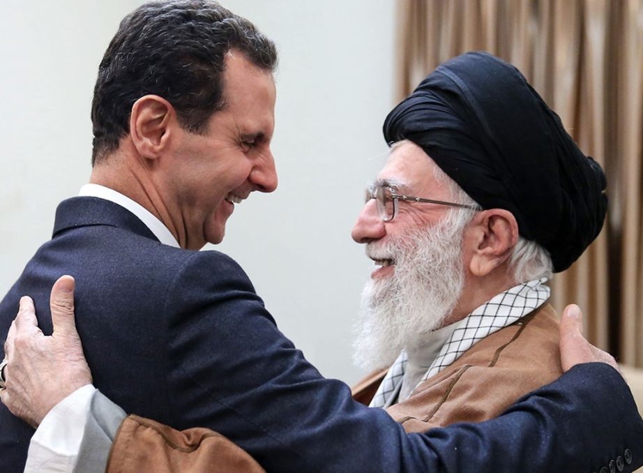 El Presidente de Siria Bashar el-Assad junto al líder supremo de Irán Ayatollan Ali Khamenai