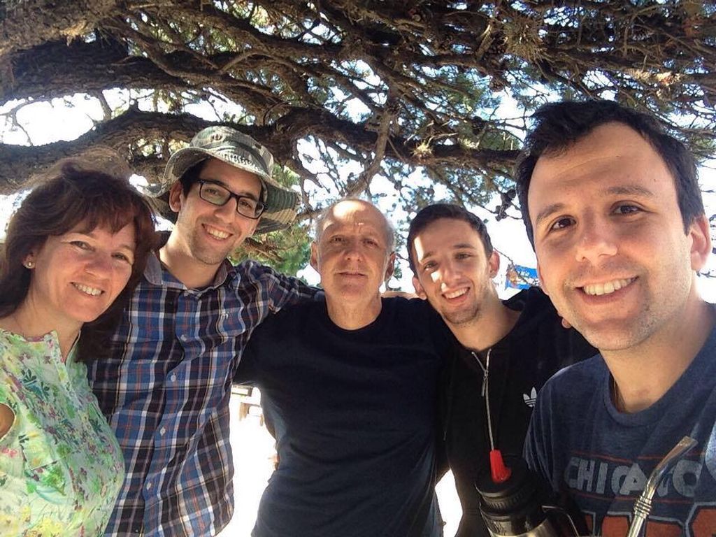 La familia Fremd, Susy y David con sus tres hijos:Guille, Gabriel y Rafael
