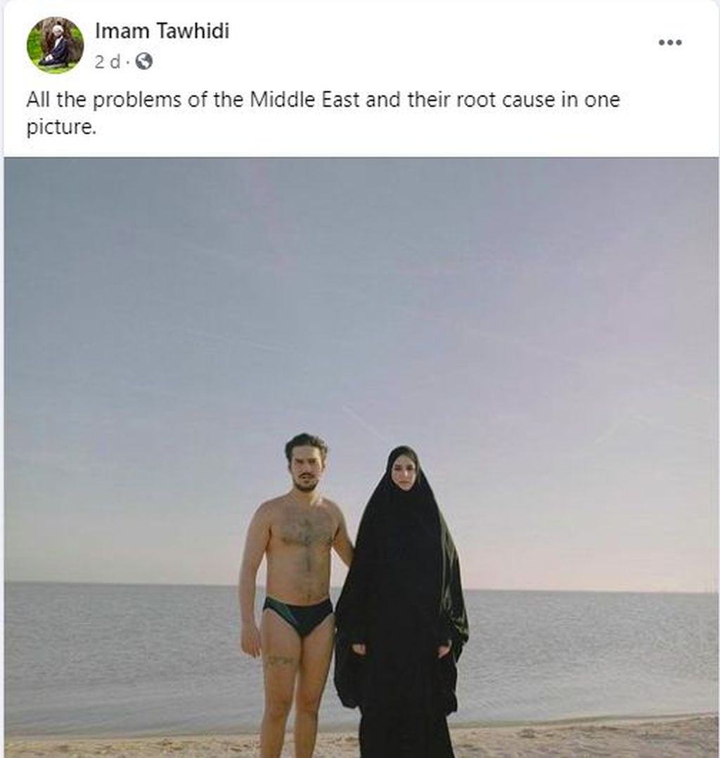 "Todos los problemas de Medio Oriente y su causa de raíz, en una foto", escribió.