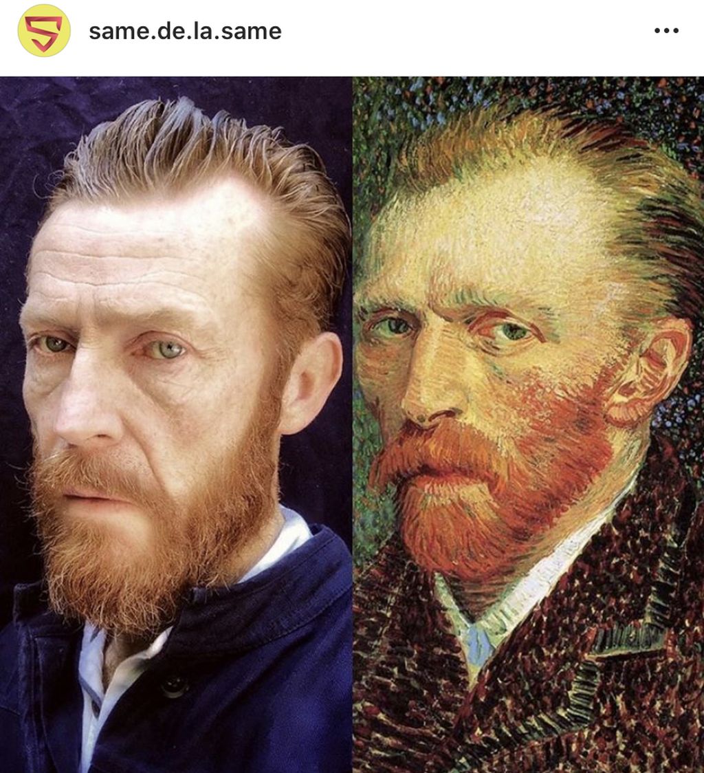 “Cuando estoy en museos en los que hay retratos de Vicent Van Gogh, la gente quiere tomarse fotos conmigo posando junto a los cuadros. Me preguntan si soy descendiente de la familia de Vincent. Muchos artistas quieren que yo pose para ellos. Es una locura. Lo más importante es que aún tengo las dos orejas”.