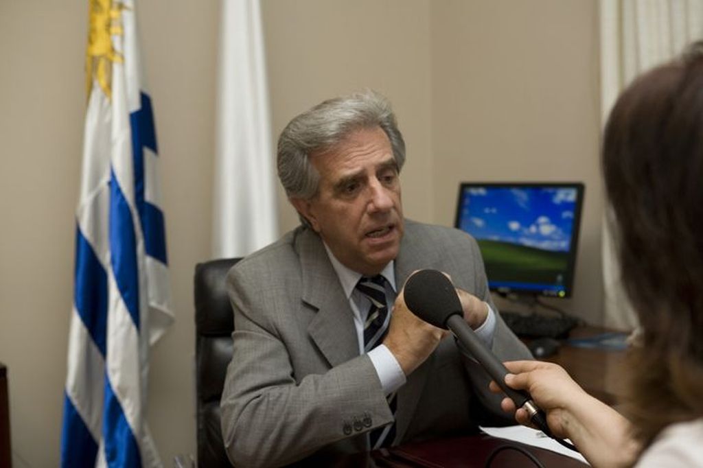 Entrevistando al Dr. Tabaré Vázquez (Foto: Rafael Lejtreger)