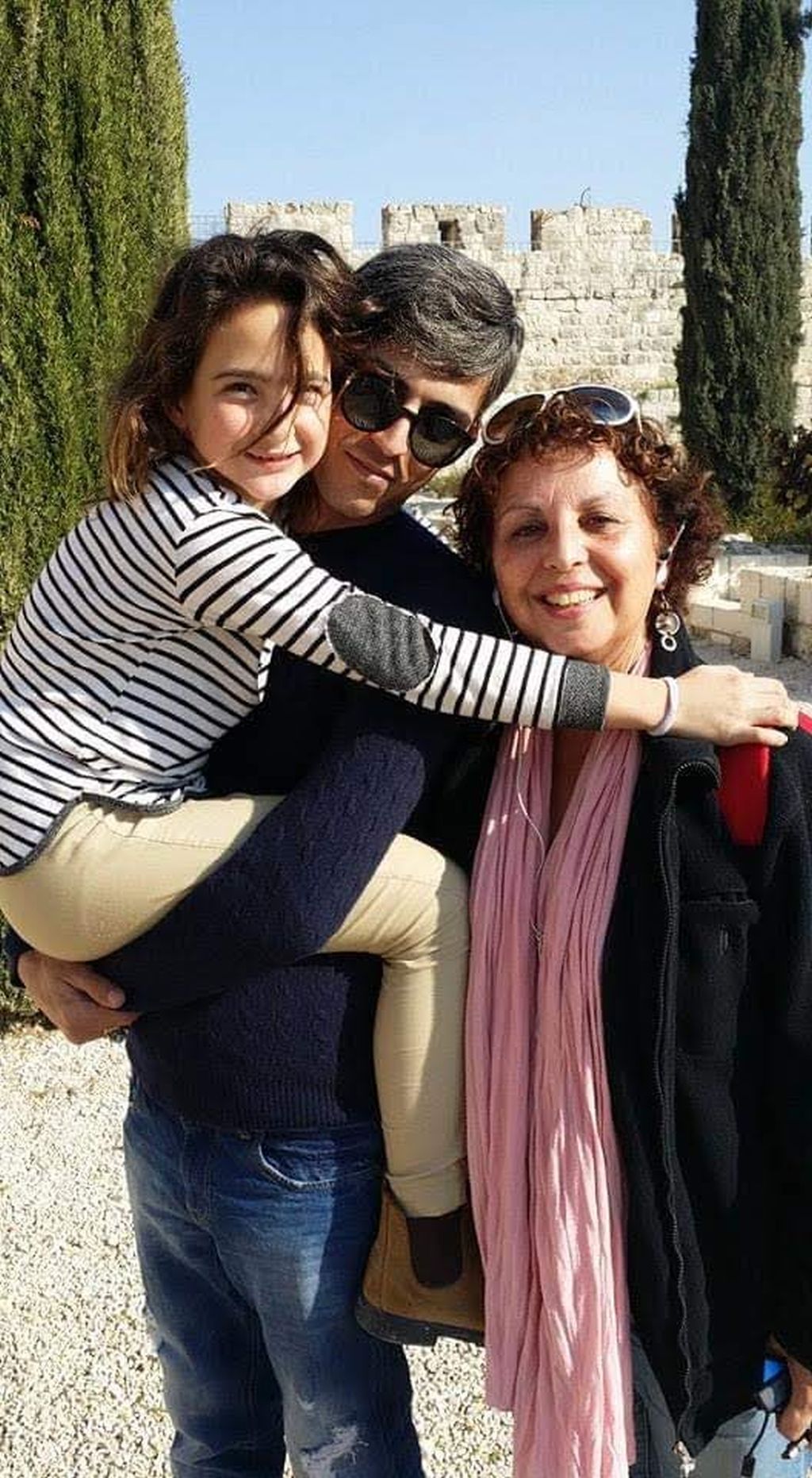 Con amigos israelíes