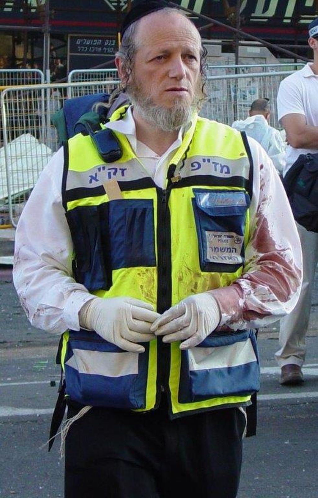 En el lugar en el que estalló el ómnibus número 14 en Jerusalem