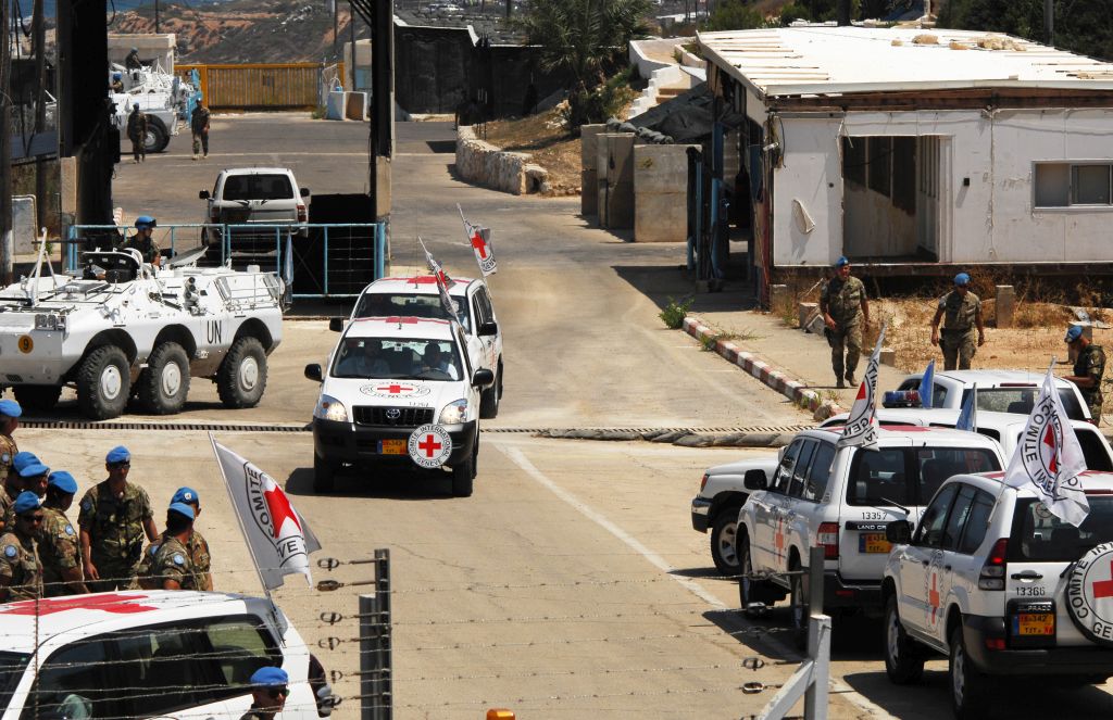En el pasaje fronterizo Rosh Hanikra. El intercambio con Hezbola fue a través de la Cruz Roja internacional