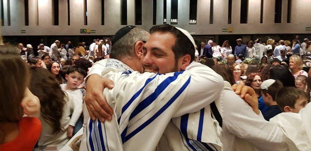 Con el Rabino Dani Dolinsky al finalizar el día sagrado de Iom Kipur