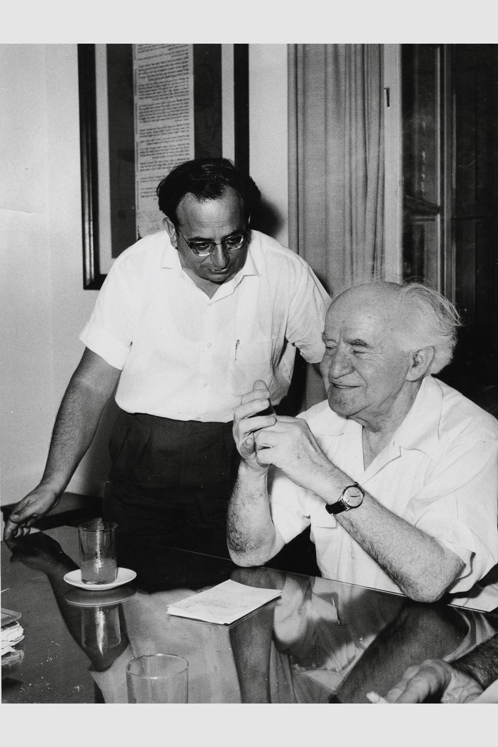 Navon con David Ben Gurion (Foto: GPO)