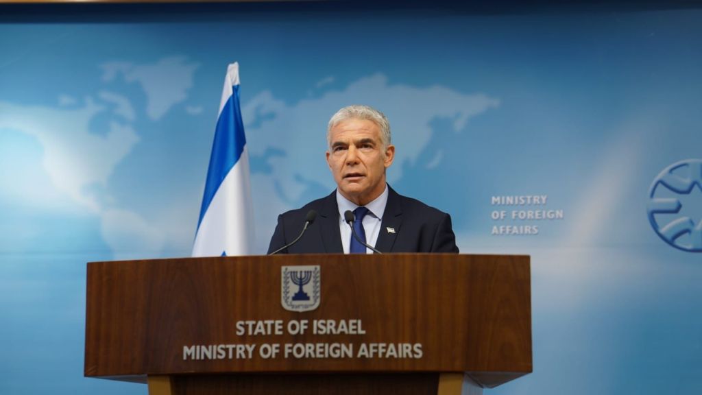 Canciller Yair Lapid (Foto: Niv Musman, GPO)