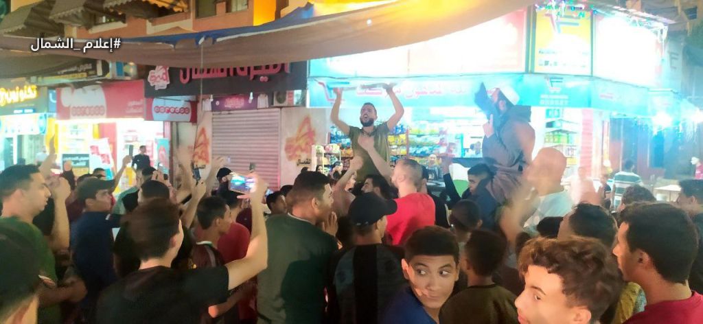 Festejos en Hebron tras el atentado del sábado de noche