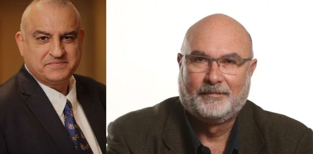 Profesor y Tte. Cnel en la Reserva Gabi Siboni, izquierda, y el Prof. Kobi Michael