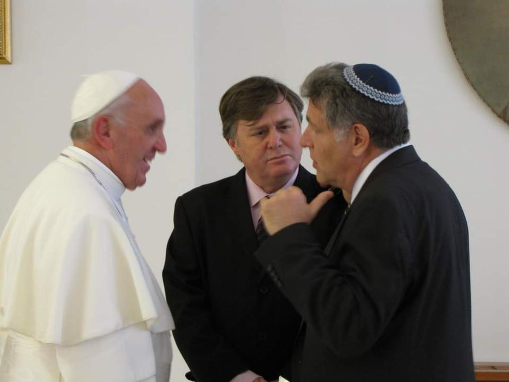 Henrique y el Rabino Skorka años atrás, con el Papa