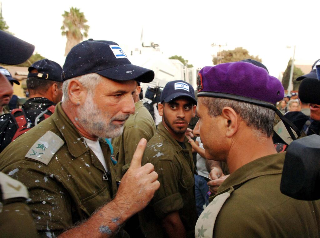 Durante la desconexión, en Kfar Darom (Foto: GPO)