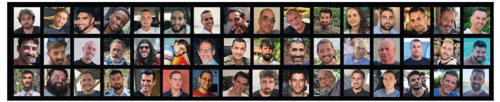 En esta foto aparecen 48 de los 50 secuestrados aún en Gaza