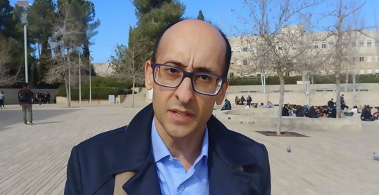 Diego Delgrossi en Jerusalem, en un curso sobre la Shoa.