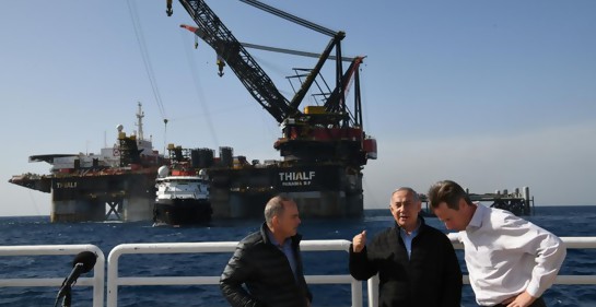 Llegó al Mediterráneo la base de la plataforma de gas israelí Leviatan