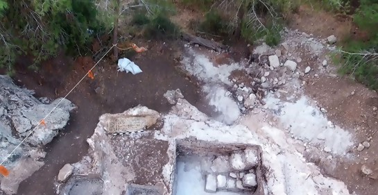 Vista desde arriba de la zona de la excavación