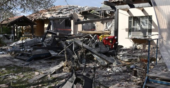 Destrucción en casa en localidad israelí Mishmeret