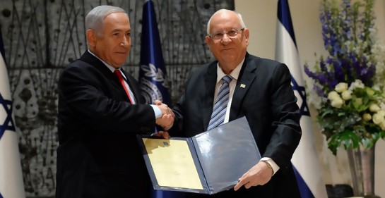 El Presidente de ISrael Reuven Rivlin y el Premier Biniamin Netanyahu