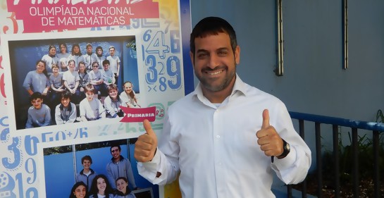 Con el Rav Oved Avrej de Yavne, cuyos primeros pasos en Uruguay fueron en la Escuela Integral.